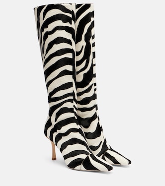 Gloria 85 calf hair knee-high boots | Jimmy Choo