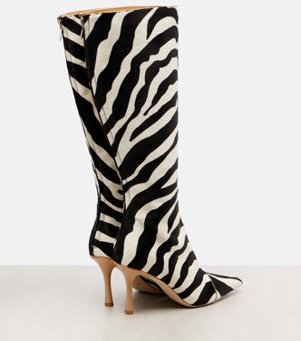 Bottes Gloria 85 en cuir façon poulain | Jimmy Choo