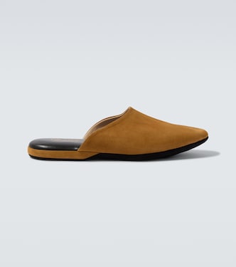 Leather-lined suede slippers | Charvet