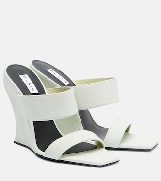 Wedge-Sandalen 110 aus Veloursleder | Alaïa