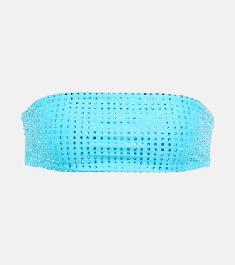 Embellished bandeau bikini top | Self-Portrait