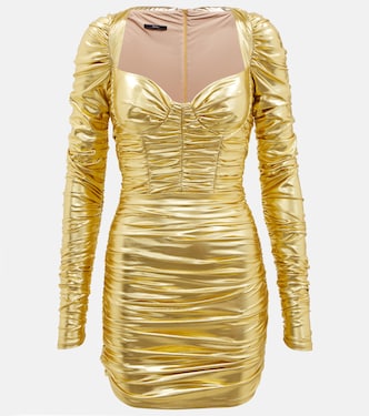 Paxton metallic ruched minidress | Alex Perry