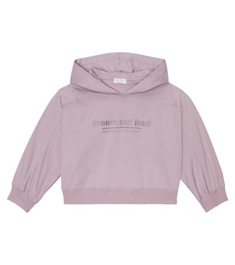 Sudadera de algodón bordada | Brunello Cucinelli Kids