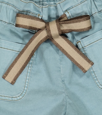 Shorts en sarga de mezcla de algodón | Brunello Cucinelli Kids