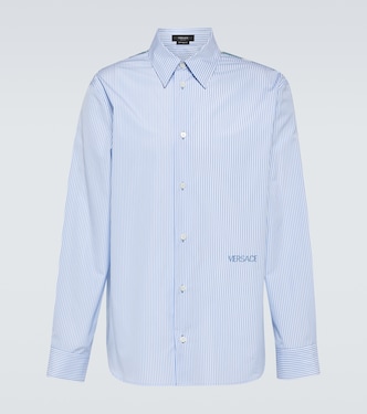 Camicia in cotone a righe | Versace