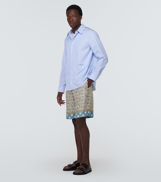 Besticktes Hemd aus Baumwollpopeline | Versace