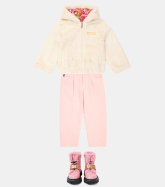 Pantaloni regular in velluto a coste | Moschino Kids