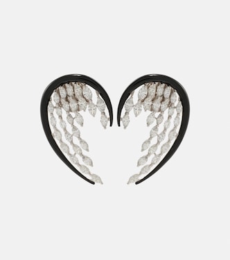 Orecchini Angel Wings in oro bianco 18kt con diamanti | Kamyen