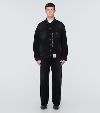 Oversize-Jeansjacke Size Sticker | Balenciaga