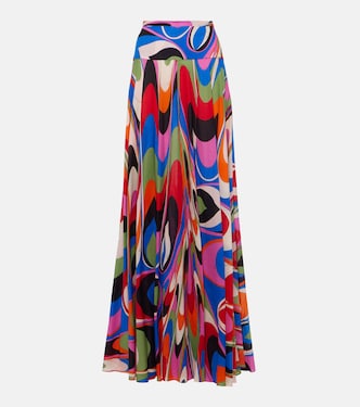 Onde pleated maxi skirt | Pucci