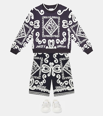 Bedrucktes Sweatshirt aus Baumwoll-Jersey | Dolce&Gabbana Kids