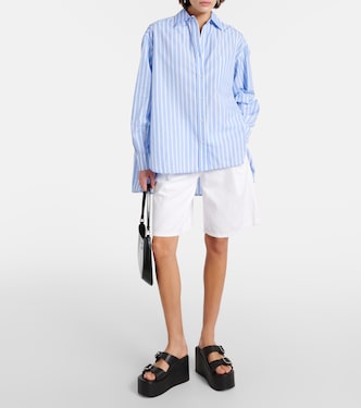 Camisa de mezcla de algodón a rayas | The Frankie Shop