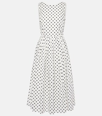 Robe midi en coton à pois | Dolce&Gabbana