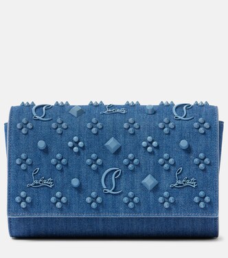 Verzierte Clutch Paloma aus Denim | Christian Louboutin
