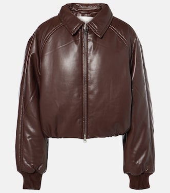 X Shoreditch Bomberjacke Ski Club Tate aus Lederimitat | Agolde