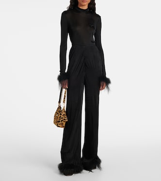 Weite Hose mit Federn | Prada