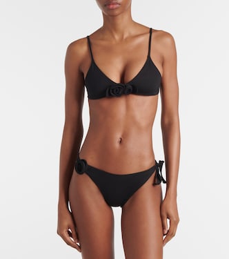 Slip bikini con applicazione floreale | Coperni