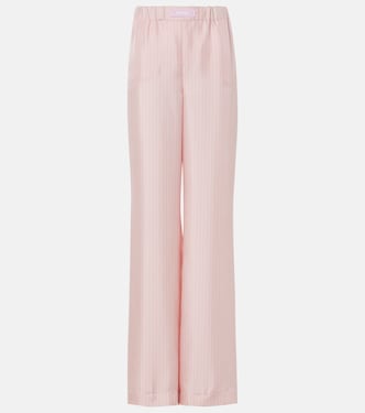 Gerade Mid-Rise-Hose Chain Pinstripe | Versace