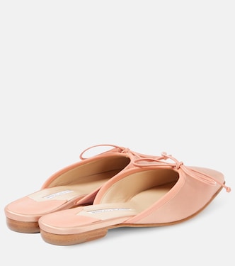 Mules Ballerimu 10 in raso con pelle | Manolo Blahnik