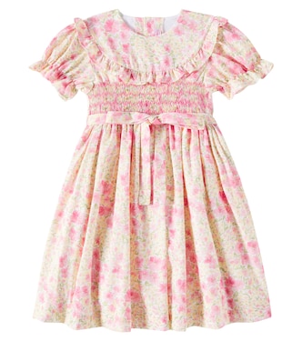 Silvana floral smocked cotton dress | La Coqueta