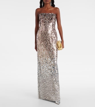 Robe bustier longue Lucille à sequins | Jenny Packham