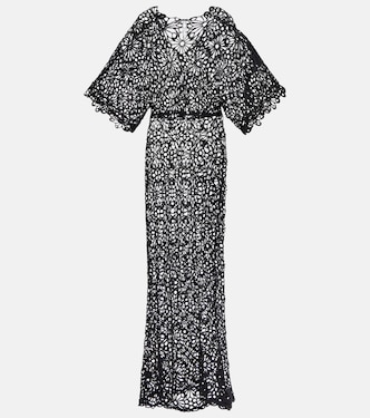 Obie open-knit cotton-blend maxi dress | Norma Kamali