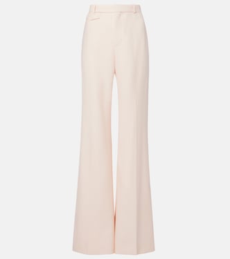Pantalon évasé à taille haute en gabardine de laine | Chloé
