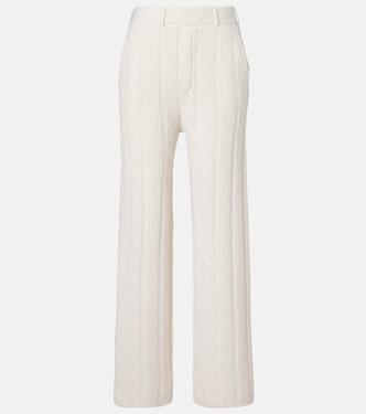 Ebba low-rise cashmere wide-leg pants | Lisa Yang