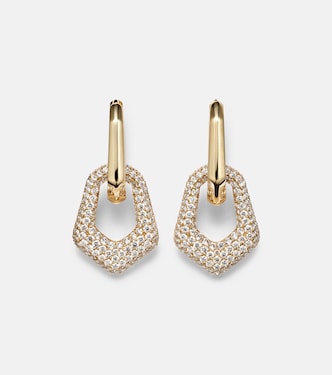 18kt gold earrings with diamonds | Ananya