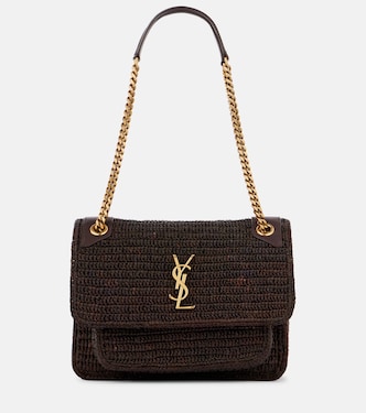 Niki Medium raffia shoulder bag | Saint Laurent