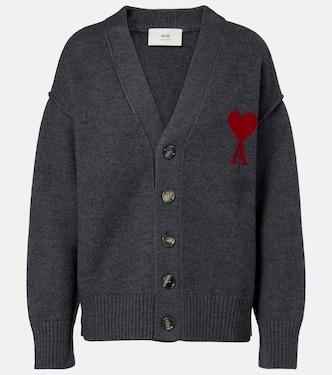 Ami de Cœur virgin wool cardigan | Ami Paris
