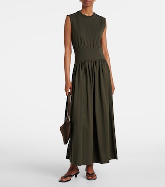 Vestido largo en jersey de algodón | Toteme
