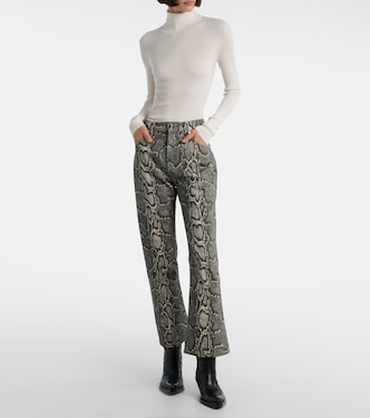 Ezra snake-effect high-rise bootcut jeans | Gabriela Hearst