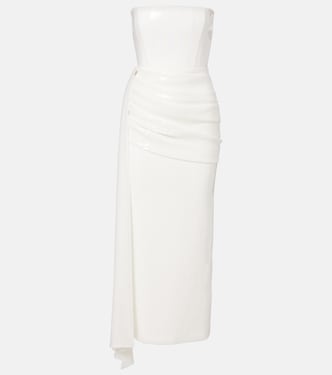 Bridal sequined strapless bustier gown | Alex Perry