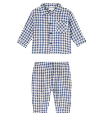 Bébé – Ensemble chemise et pantalon en coton à carreaux | Cozmo