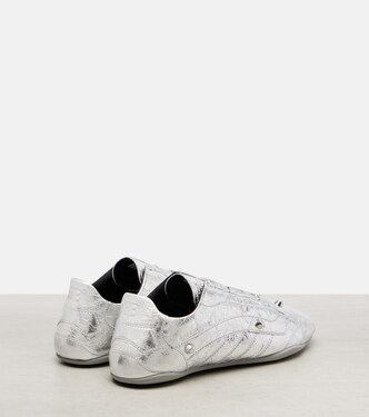 City metallic leather sneakers | Balenciaga