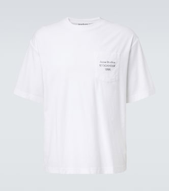 Logo cotton and hemp jersey T-shirt | Acne Studios
