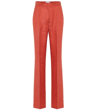Pantaloni Vesta a vita alta in lana e seta | Gabriela Hearst