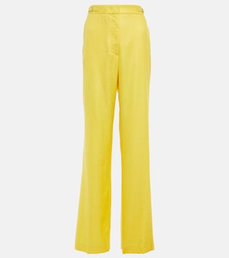 Straight wool, silk and linen pants | Gabriela Hearst