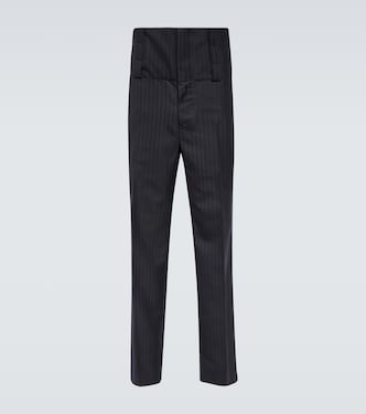 Gerade High-Rise-Hose aus Wolle | Dries Van Noten