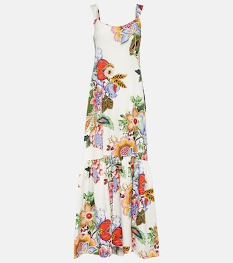 Vestido largo de algodón y seda floral | Etro