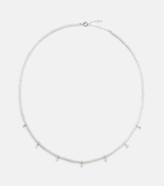 Collier en or blanc 18 ct, diamants et perles | Persée