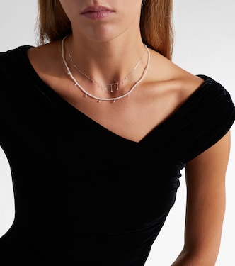 Collier en or blanc 18 ct, diamants et perles | Persée