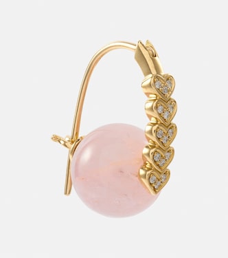 Boucles d'oreilles Heart en or 14 ct, morganites et diamants | Sydney Evan