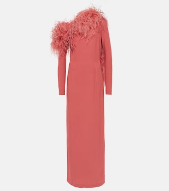 Robe Garbo mit Federn | Taller Marmo