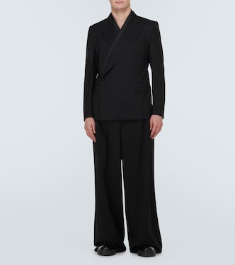 Asymmetric double-breasted wool-blend blazer | Dolce&Gabbana