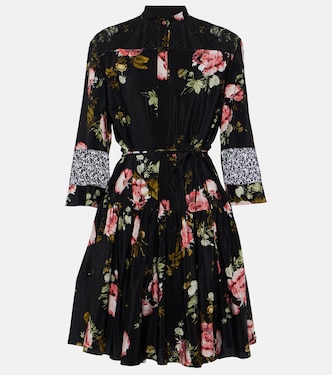 Vestido corto de crepé de china de seda | Erdem