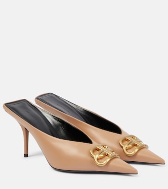 Mules Square Knife 80 BB aus Leder | Balenciaga