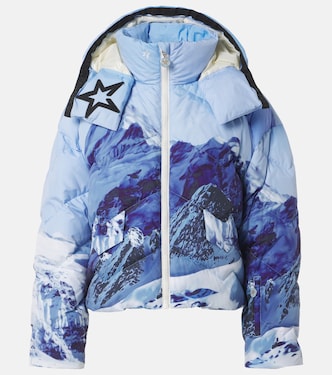 Mountain printed down jacket | Perfect Moment