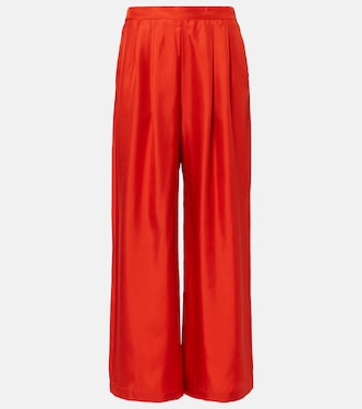 Weite Hose Isola aus Seiden-Twill | Asceno